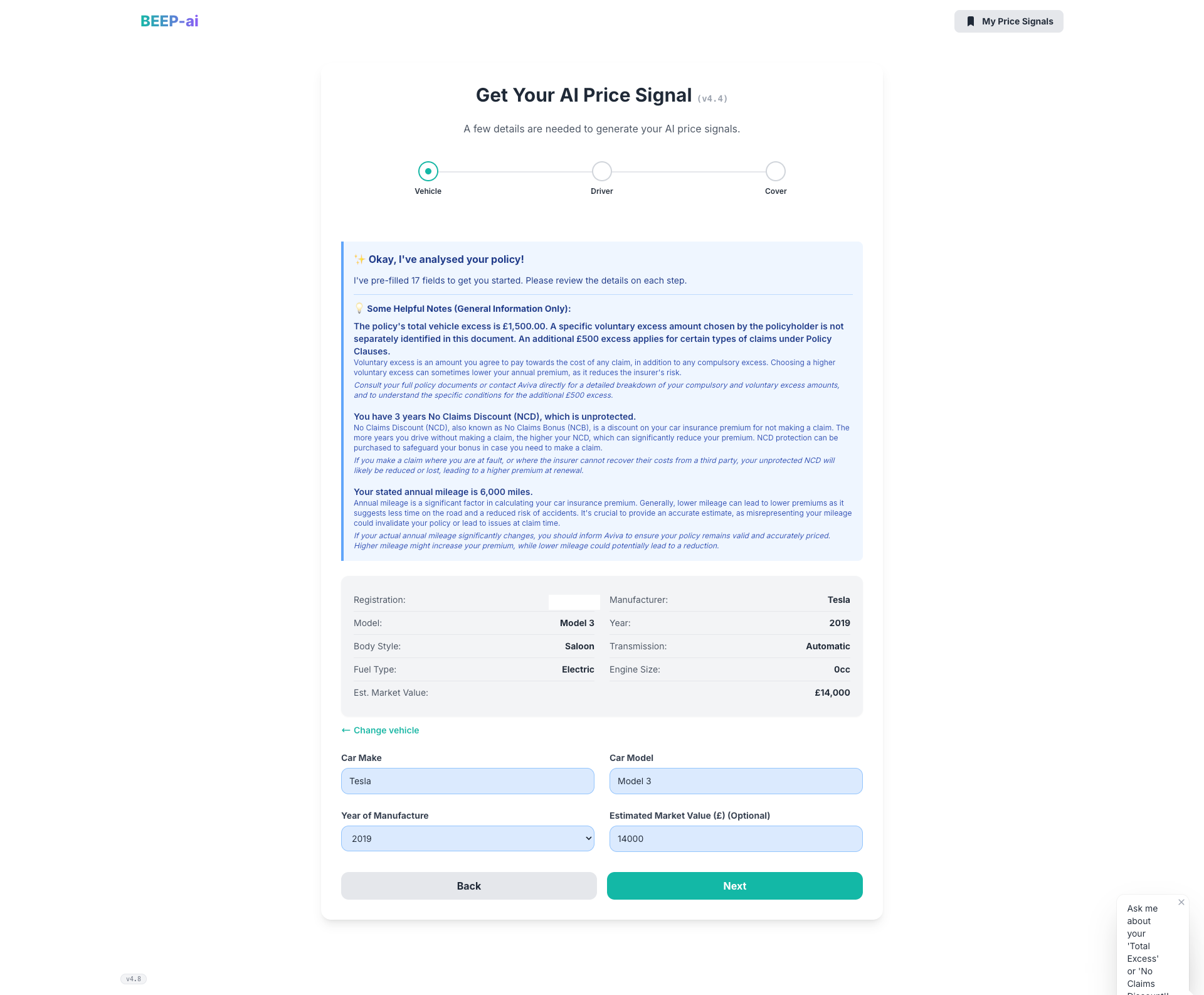 BEEP-ai price signal